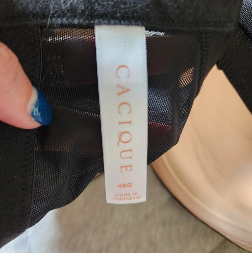 Cacique Lightly Lined Balconette Bra 46G NWT
